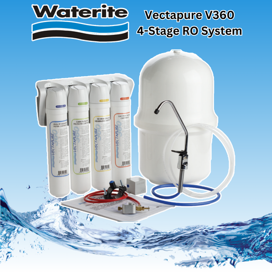 Vectapure V360 4-Stage RO System + 3-Pack Filter Replacement Pack Special