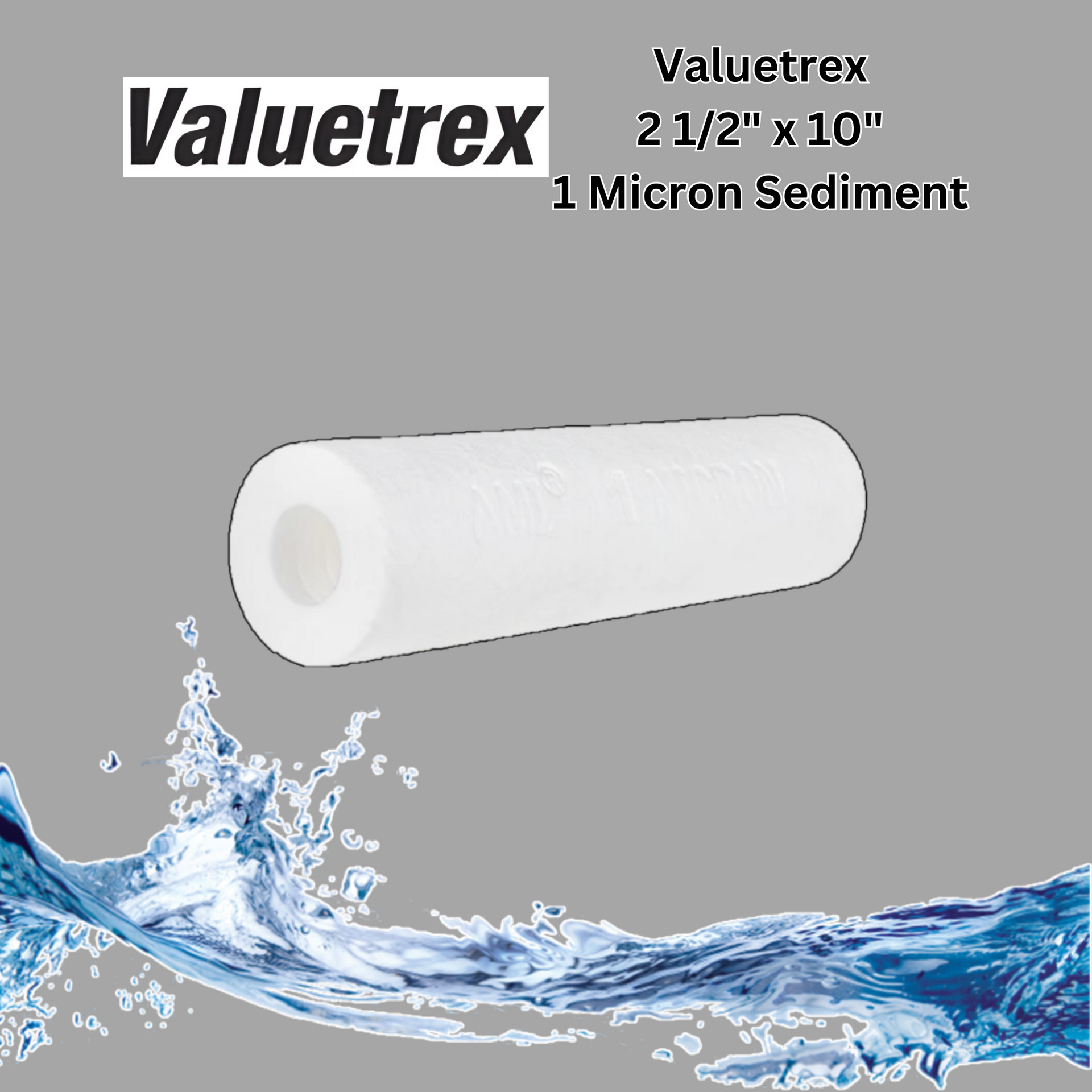 Valuetrex Spun Polypropylene 1 Micron 2-½” x 9-7/8” Sediment